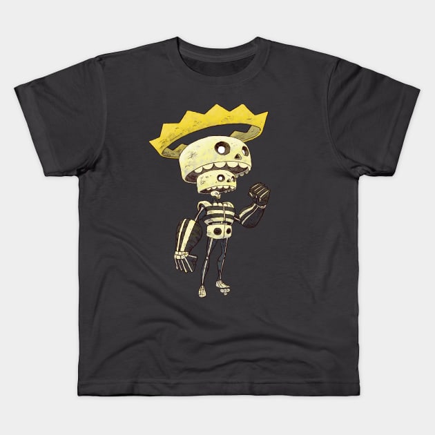 King Skeleton Kids T-Shirt by jesse.lonergan